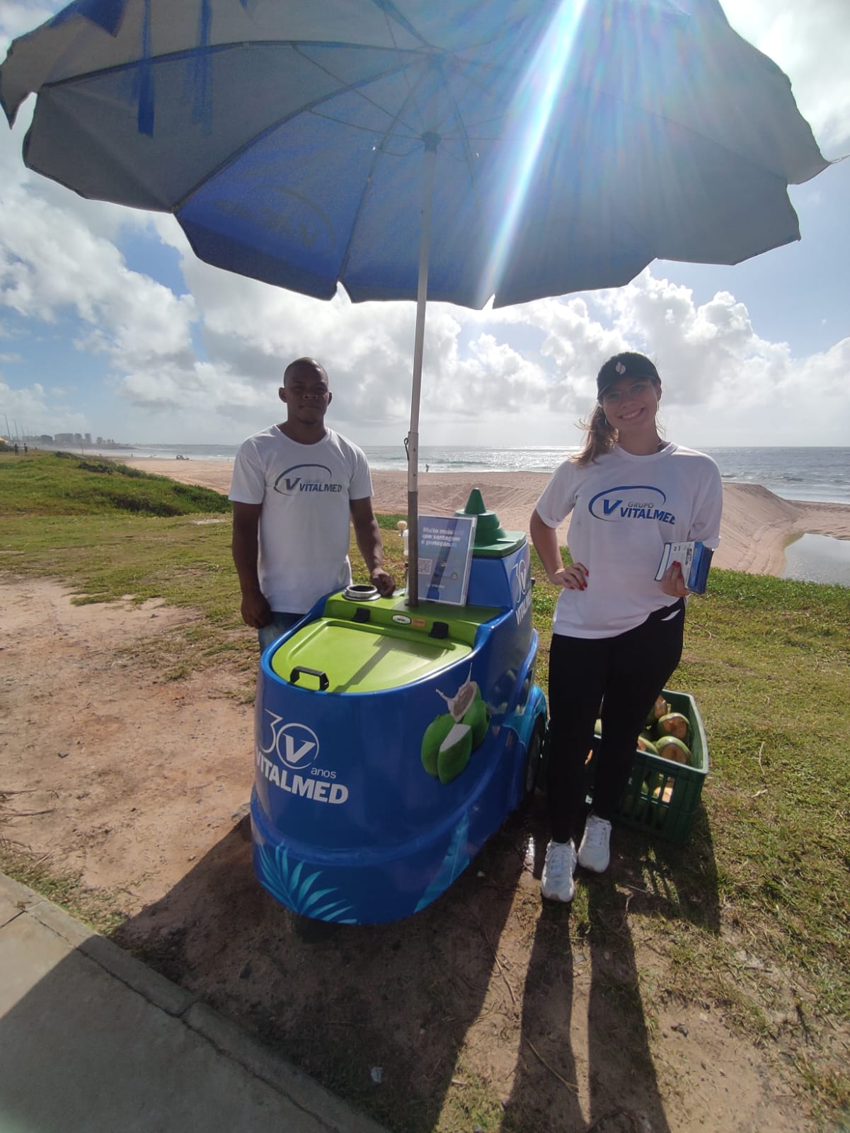 Ação de verão para refrescar e hidratar