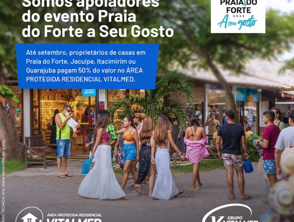 Vitalmed: apoiadora do evento Praia do Forte a Seu Gosto