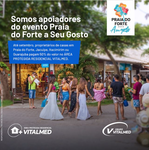 Vitalmed: apoiadora do evento Praia do Forte a Seu Gosto