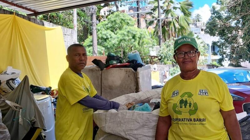 Reciclagem contribui para a geração renda em cooperativa de Salvador